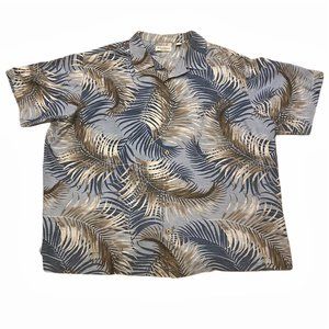 Men's Carribean Short Sleeve Silk Palm Shirt